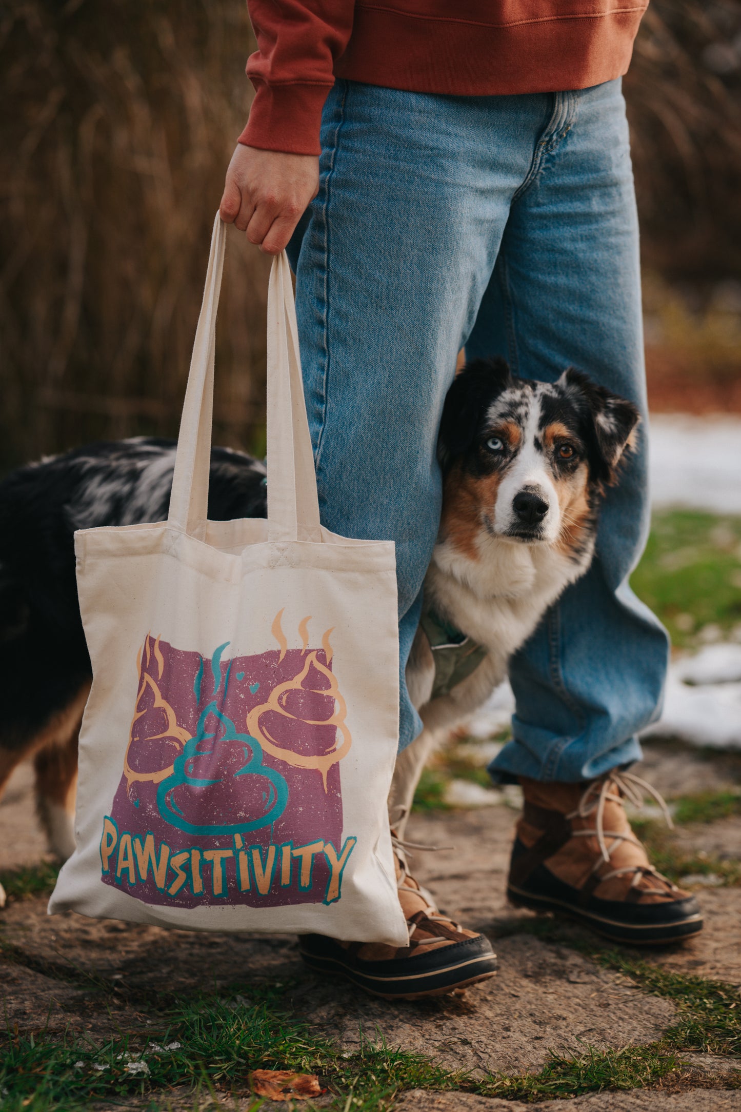 Pawsitivity - Stofftasche - Beige